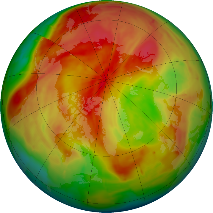 Arctic ozone map for 04 April 2010